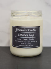 Load image into Gallery viewer, 100% Soy wax candle hand poured in our USA made glass jars using premium fragrance oils cotton wicks with hints of Cotton, Linen, Powder