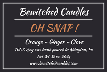 Load image into Gallery viewer, 100% Soy wax candle hand poured in our USA made glass jars using premium fragrance oils cotton wicks with hints of Orange, Ginger, Clove