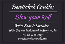 Load image into Gallery viewer, 100% Soy wax candle hand poured in our USA made glass jars using premium fragrance oils cotton wicks with hints of White Sage, Lavender