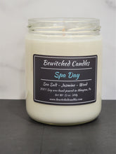 Load image into Gallery viewer, 100% Soy wax candle hand poured in our USA made glass jars using premium fragrance oils cotton wicks with hints of Sea Salt, Jasmine, Wood
