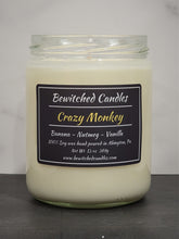 Load image into Gallery viewer, 100% Soy wax candle hand poured in our USA made glass jars using premium fragrance oils cotton wicks with hints of Banana, Nutmeg, Vanilla
