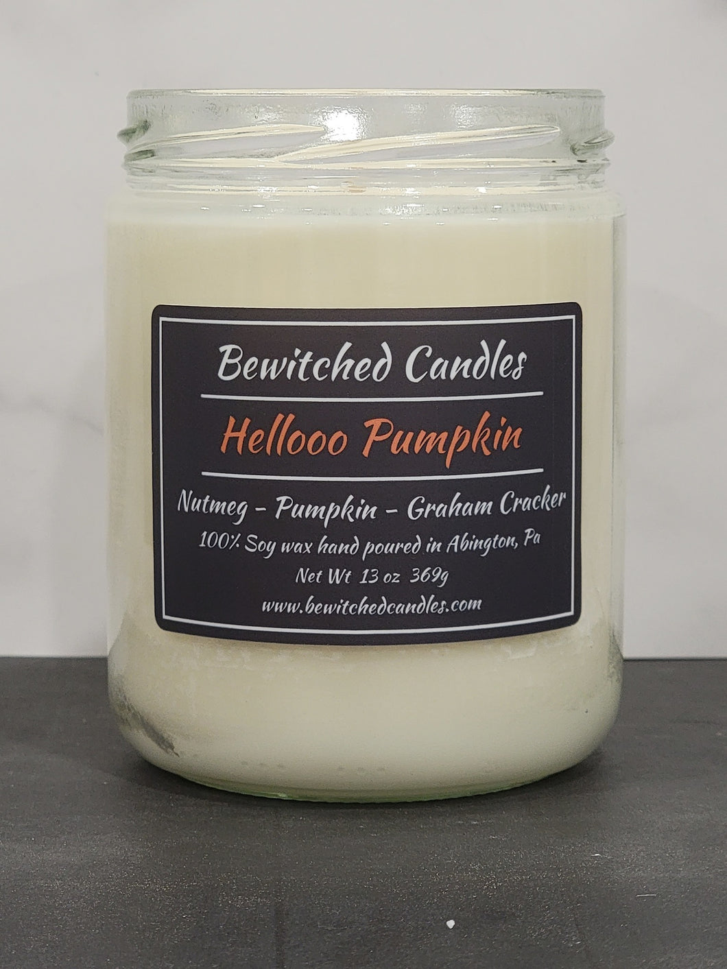 100% Soy wax candle hand poured in our USA made glass jars using premium fragrance oils cotton wicks with hints of Nutmeg, Pumpkin, Graham Cracker