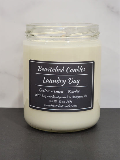 100% Soy wax candle hand poured in our USA made glass jars using premium fragrance oils cotton wicks with hints of Cotton, Linen, Powder